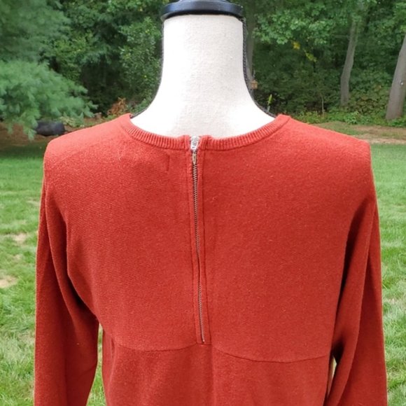 Joan Vass  Cashmere Blend Sweater with Back Zipper - Picture 4 of 6